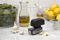 Microplane Garlic Mincer & Slicer Black -Kitchen Tools Shop garlic mincer slicer mince 48048