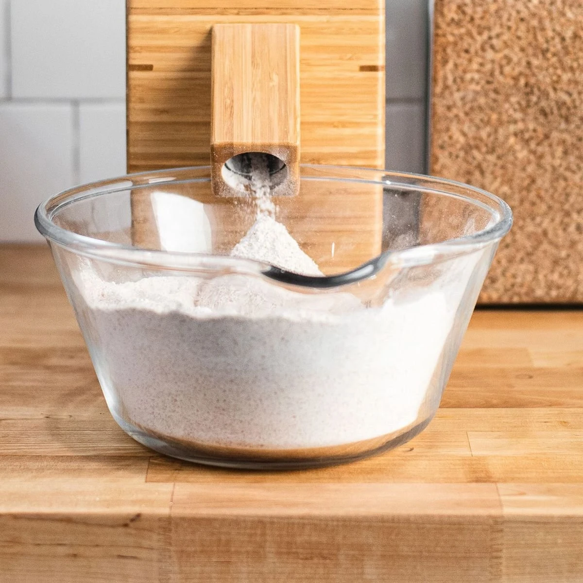 NutriMill Harvest Grain Mill | Cayenne Red Trim 5 NutriMill Harvest Grain Mill | Cayenne Red Trim - Image 5