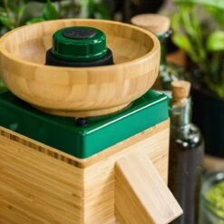 NutriMill Harvest Grain Mill | Forest Green + Cutting Board & Canister Bundle -Kitchen Tools Shop greenharv5