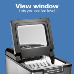 Hamilton Beach Portable Ice Maker -Kitchen Tools Shop hamilton beach stainless steel countertop ice maker see through window
