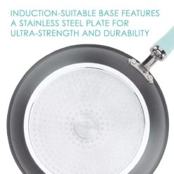 Rachael Ray 11-Piece Hard Anodized Cookware Set | Light Blue -Kitchen Tools Shop hardblue3