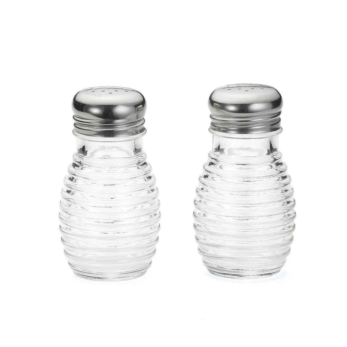 TableCraft 2oz Salt & Pepper Shakers | Beehive Glass 1 TableCraft 2oz Salt & Pepper Shakers | Beehive Glass