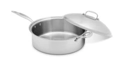 Heritage Steel Cookware Stainless Steel Family Sauté Pan With Lid | 8 Qt. -Kitchen Tools Shop hsc 14348 1