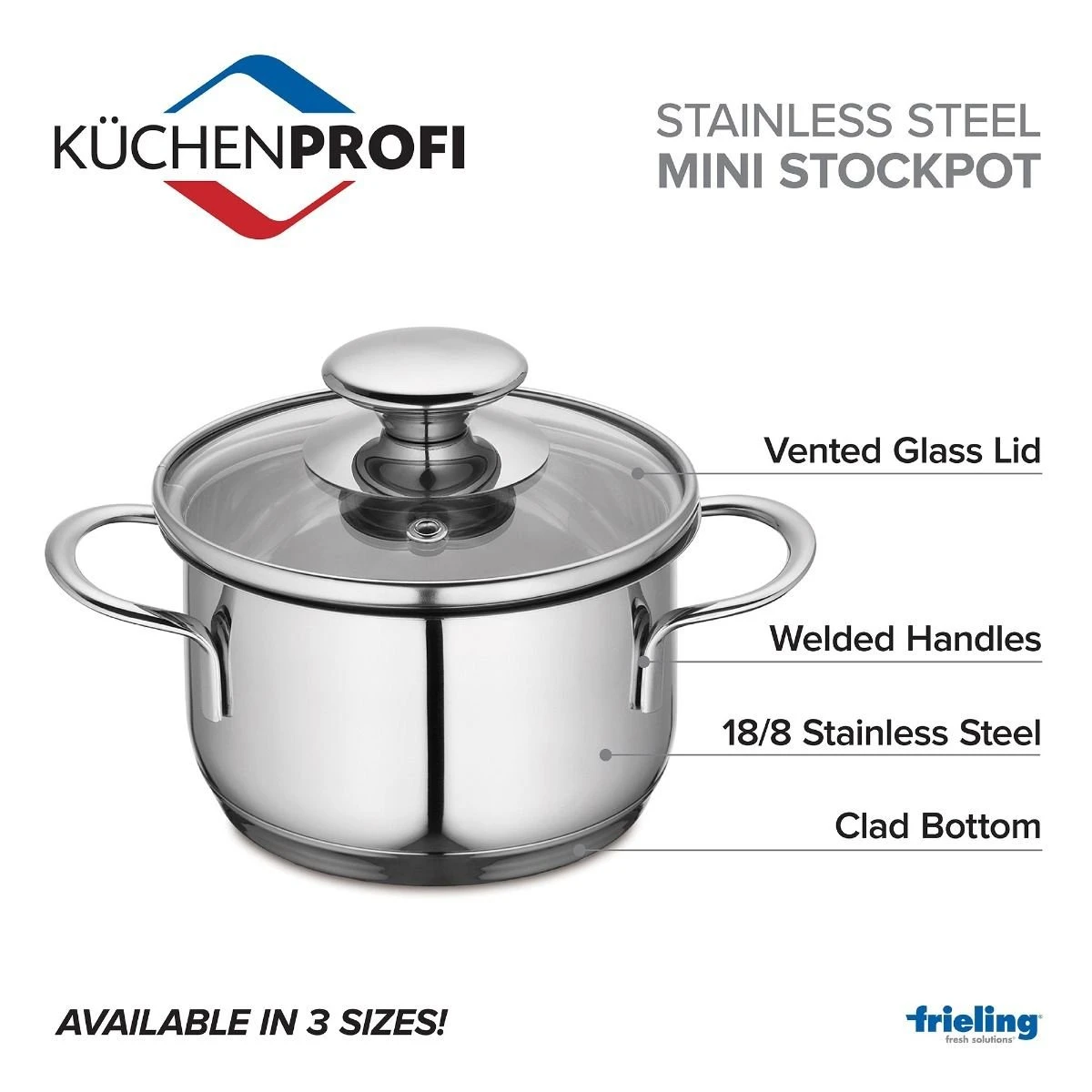 Frieling Mini Stockpot With Glass Lid | 1.6-Quart 4 Frieling Mini Stockpot With Glass Lid | 1.6-Quart - Image 4