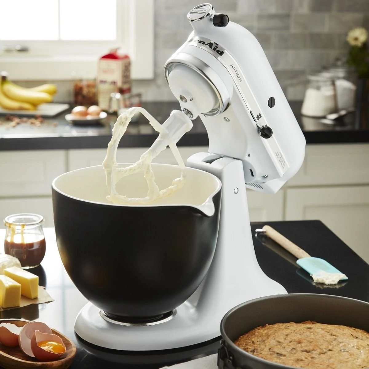 KitchenAid 5-Quart Black Matte Ceramic Bowl | Fits 4.5-Quart & 5-Quart KitchenAid Tilt-Head Stand Mixers 3 KitchenAid 5-Quart Black Matte Ceramic Bowl | Fits 4.5-Quart & 5-Quart KitchenAid Tilt-Head Stand Mixers - Image 3