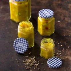 Kilner Twist Top Hexagonal Jar (Blue) | 1.6oz -Kitchen Tools Shop kilner twisttopjars bottles piccalilli