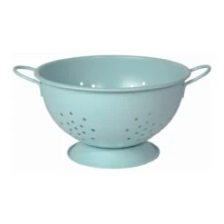 Now Designs By Danica Large Stainless Steel Colander | Matte Robins Egg