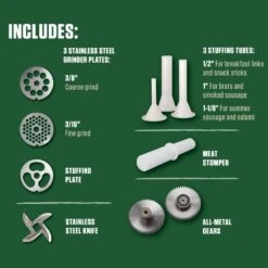 LEM Big Bite Meat Grinder #12 + Foot Switch 11 LEM Big Bite Meat Grinder #12 + Foot Switch -Kitchen Tools Shop lem big bite meat grinder 12 accessories 1