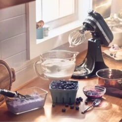 KitchenAid 3.5-Quart Glass Bowl + Flex Edge Beater | Fits 3.5-Quart KitchenAid Artisan Mini Tilt-Head Stand Mixers -Kitchen Tools Shop life of bowl 3 1 1