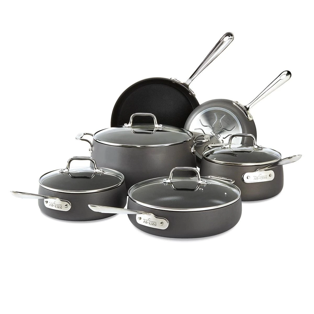 All-Clad HA1 Hard Anodized Nonstick Cookware Set | 10-Piece 1 All-Clad HA1 Hard Anodized Nonstick Cookware Set | 10-Piece