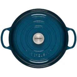 Le Creuset 3.5 Qt. Signature Braiser With Stainless Steel Knob | Deep Teal -Kitchen Tools Shop ls2532 307dss 3