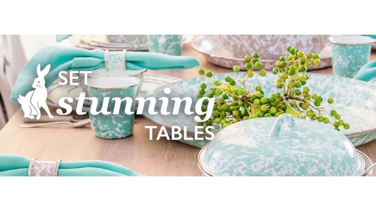 Golden Rabbit Enamelware 16" X 12.5" Roasting Pan With Lid | Cobalt Swirl 6 Golden Rabbit Enamelware 16" X 12.5" Roasting Pan With Lid | Cobalt Swirl - Image 6