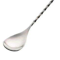Mercer Barfly 15.75" Bar Spoon With Strainer | Stainless Steel -Kitchen Tools Shop mercer barfly 15.75 inch bar spoon with strainer spoon