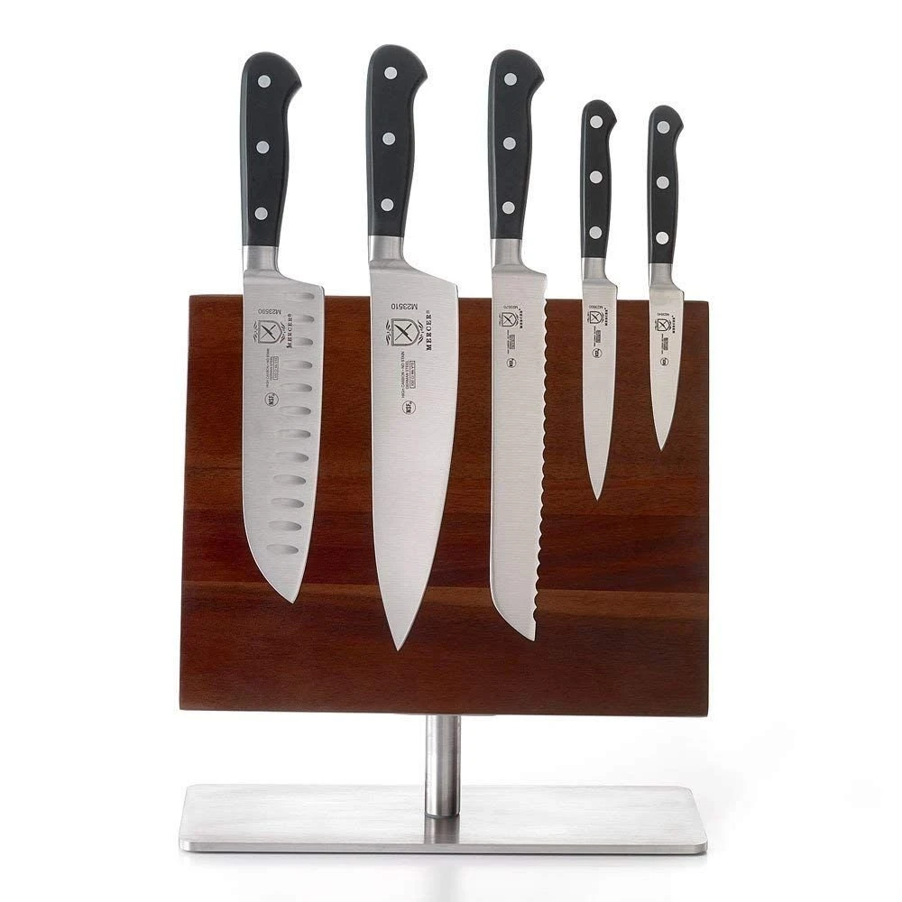 Mercer Culinary Acacia Magnetic Knife Board With Stand - Medium 2 Mercer Culinary Acacia Magnetic Knife Board With Stand - Medium - Image 2