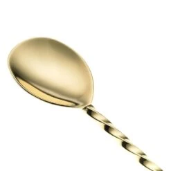 Mercer Barfly 15.75" Bar Spoon With Muddler | Gold Plated -Kitchen Tools Shop mercerbarfly.barspoon.11in.goldplatedmuddler.m37018gd.imagespoon 1