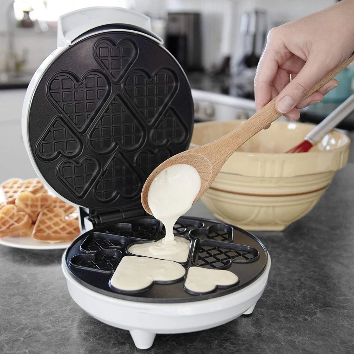 CucinaPro Mini Hearts Waffle Maker 6 CucinaPro Mini Hearts Waffle Maker - Image 6