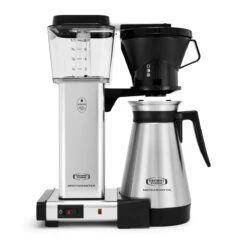 Moccamaster KBT Manual-Adjust Drip-Stop Coffee Maker (40 Oz Thermal Carafe) | Polished Silver