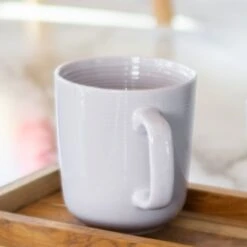 Everything Kitchens Modern Colorful Neutrals - Rippled 12oz Mugs (Set Of 4) - Glazed | Dusty Purple -Kitchen Tools Shop modern colorful neutrals rippled mugs 0000 dsc0046