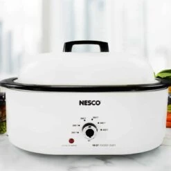 Nesco 18-Quart Roaster | White -Kitchen Tools Shop mwr18 14 12 6.25x5
