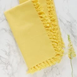 April Cornell Essential Napkin (Set Of 4) | Yellow -Kitchen Tools Shop nwess18 yellow april cornell napkin 3