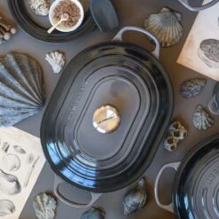 Le Creuset 3.75 Qt. Oval Signature Casserole With Stainless Steel Knob | Oyster Grey 9 Le Creuset 3.75 Qt. Oval Signature Casserole With Stainless Steel Knob | Oyster Grey -Kitchen Tools Shop oy