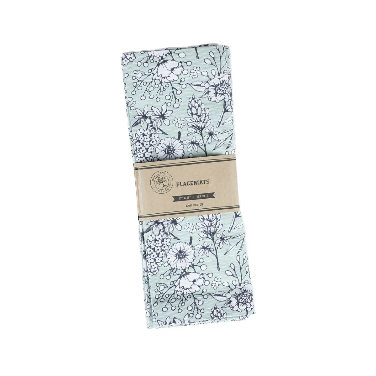 Mahogany USA Printed 13" X 19" Placemat (Set Of 4) | Fleur 1 Mahogany USA Printed 13" X 19" Placemat (Set Of 4) | Fleur