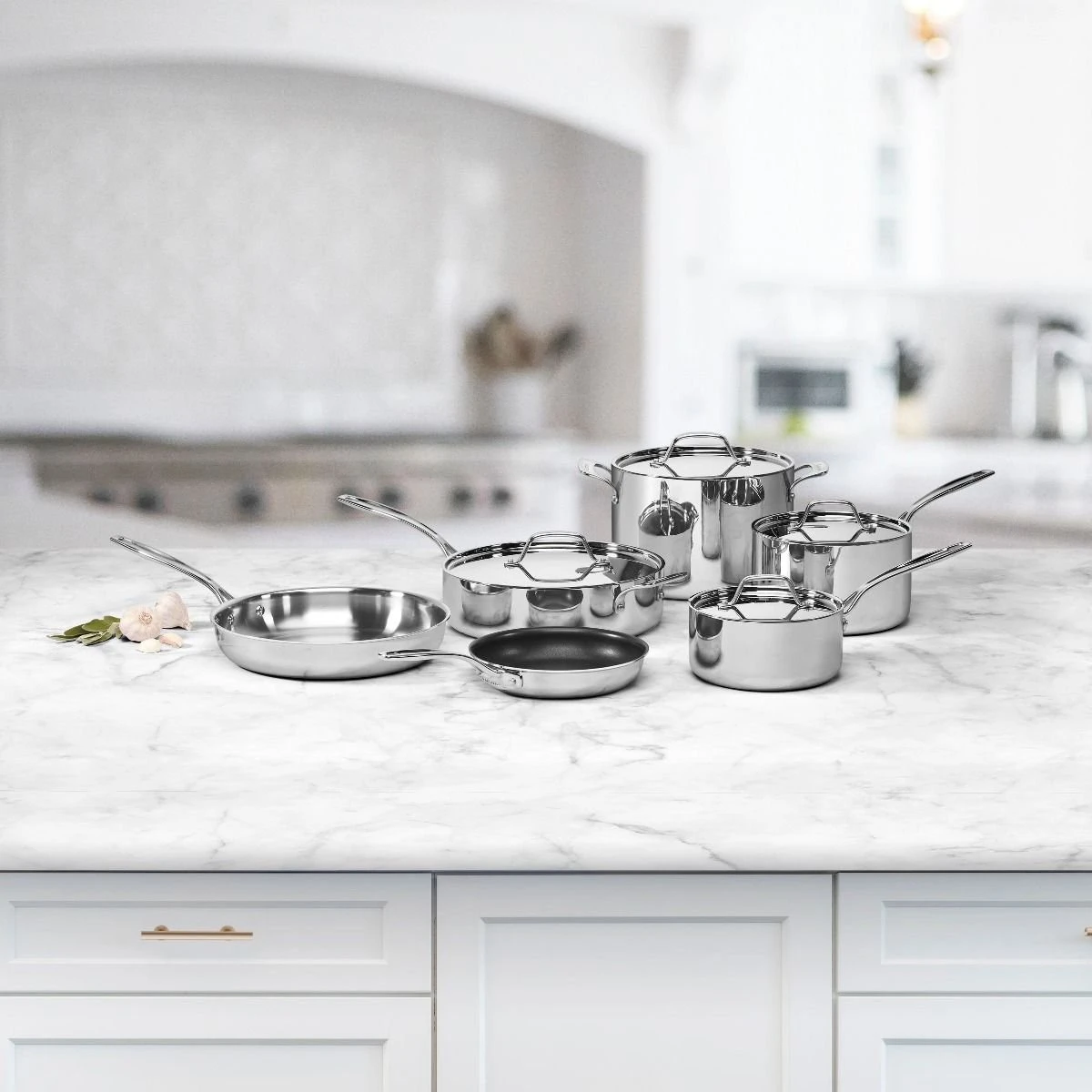 Cuisinart Custom-Clad 5-Ply Stainless Steel Cookware Set | 10-Piece 2 Cuisinart Custom-Clad 5-Ply Stainless Steel Cookware Set | 10-Piece - Image 2