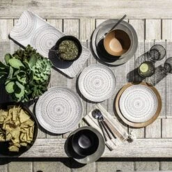 TarHong Planta Tabletop 17.8" X 7.5" Serving Tray | Desert Mandala 5 TarHong Planta Tabletop 17.8" X 7.5" Serving Tray | Desert Mandala -Kitchen Tools Shop planta all solids and dsert 3 2