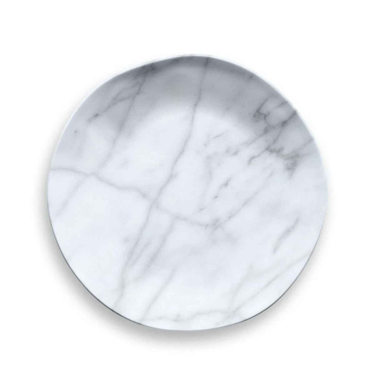 TarHong Melamine Tabletop 8.5" Round Salad Plate | Carrara Marble 1 TarHong Melamine Tabletop 8.5" Round Salad Plate | Carrara Marble