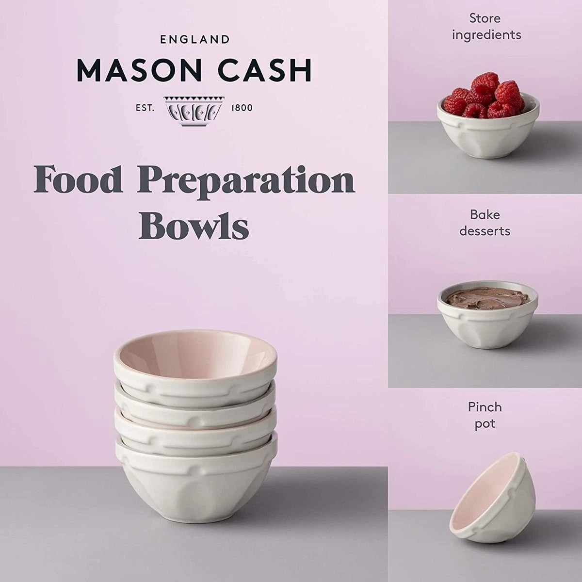 Mason Cash Innovative Kitchen Food Prep Bowls | Set Of 4 3 Mason Cash Innovative Kitchen Food Prep Bowls | Set Of 4 - Image 3