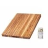 TeakHaus Edge Grain Carving Board W/Hand Grip (Rectangle) | 24" X 18" X 1.5" With Board Seasoning Stick