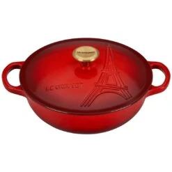 Le Creuset 2.5Qt Signature Cocotte Eiffel Tower Collection | Cerise