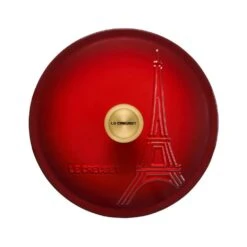 Le Creuset 2.5Qt Signature Cocotte Eiffel Tower Collection | Cerise 9 Le Creuset 2.5Qt Signature Cocotte Eiffel Tower Collection | Cerise -Kitchen Tools Shop rs10252 eiffel rdo cerise lid scr