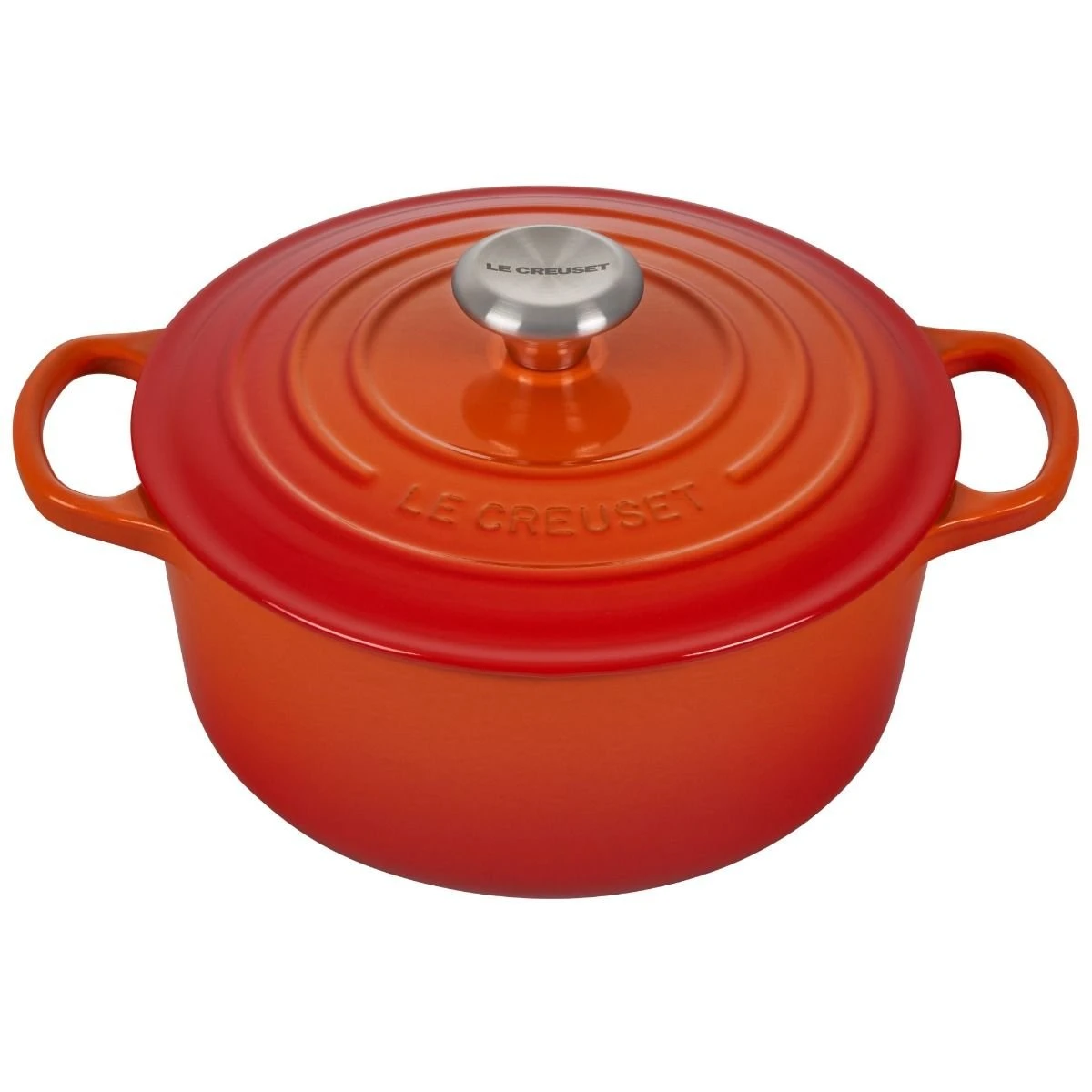 Le Creuset 10-Piece Signature Cookware Set With Stainless Steel Knobs | Flame Orange 2 Le Creuset 10-Piece Signature Cookware Set With Stainless Steel Knobs | Flame Orange - Image 2