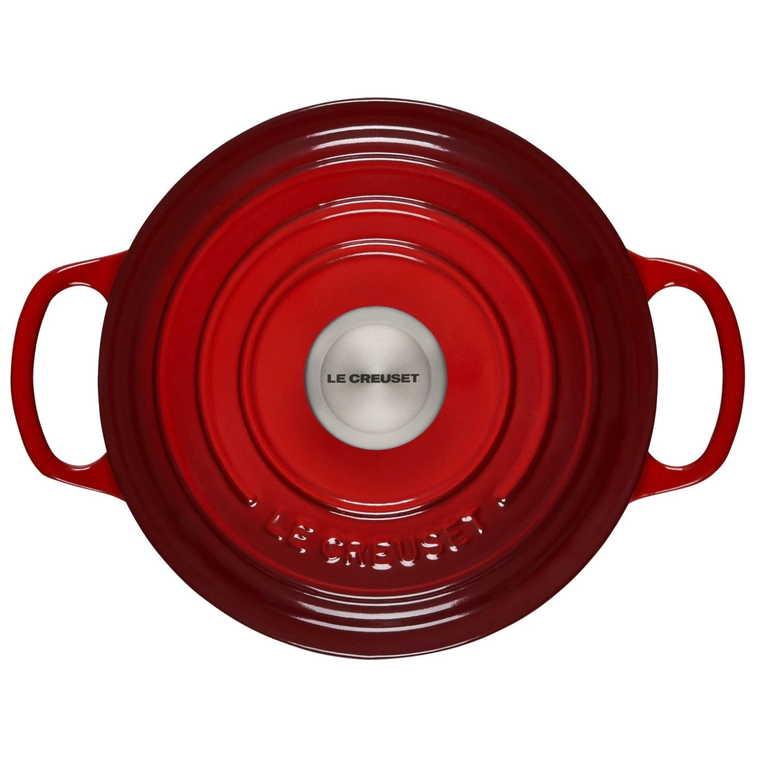 Le Creuset 2 Qt. Round Signature Cast Iron Dutch Oven With Stainless Steel Knob | Cerise/Cherry Red 3 Le Creuset 2 Qt. Round Signature Cast Iron Dutch Oven With Stainless Steel Knob | Cerise/Cherry Red - Image 3