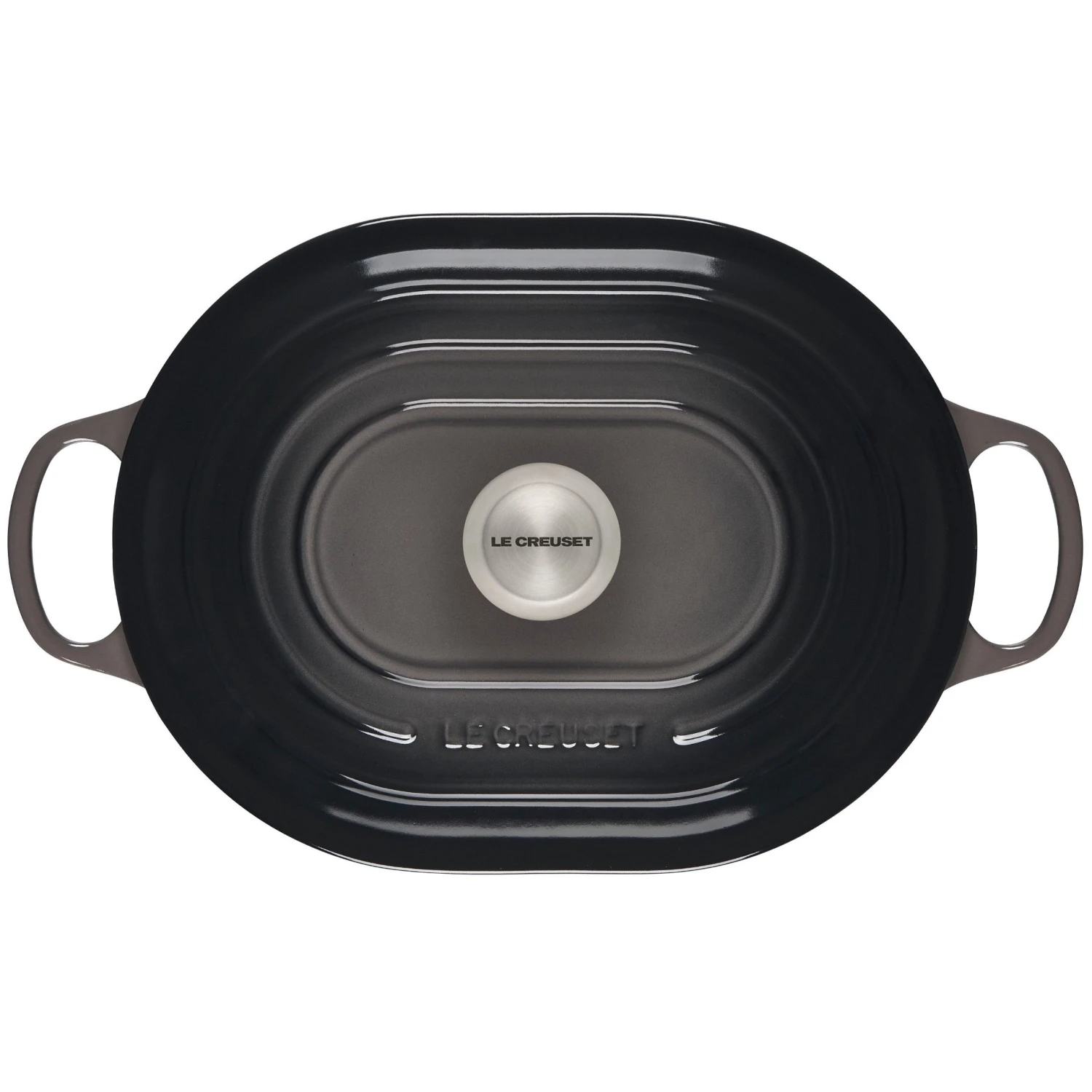 Le Creuset 3.75 Qt. Oval Signature Casserole With Stainless Steel Knob | Oyster Grey 2 Le Creuset 3.75 Qt. Oval Signature Casserole With Stainless Steel Knob | Oyster Grey - Image 2