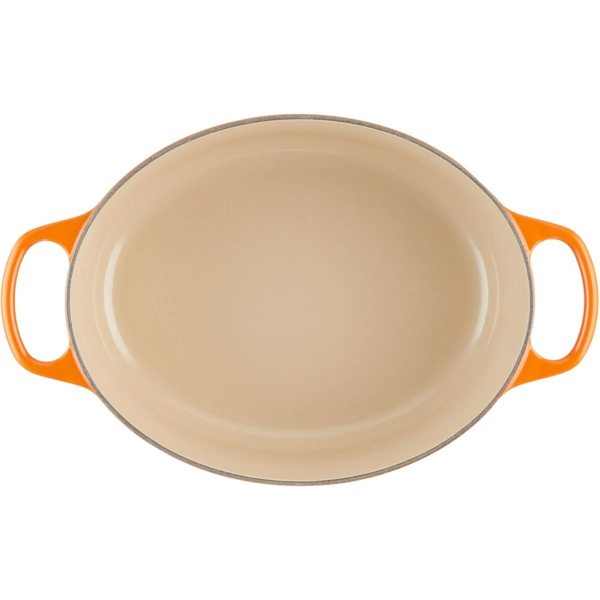 Le Creuset 5 Qt. Oval Signature Dutch Oven With Stainless Steel Knob | Flame Orange 4 Le Creuset 5 Qt. Oval Signature Dutch Oven With Stainless Steel Knob | Flame Orange - Image 4