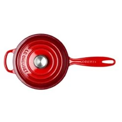 Le Creuset 1.75 Qt. Signature Enameled Cast Iron Saucepan With Stainless Steel Knob | Cerise/Cherry Red 8 Le Creuset 1.75 Qt. Signature Enameled Cast Iron Saucepan With Stainless Steel Knob | Cerise/Cherry Red -Kitchen Tools Shop rs11974 0024147276944.pt03