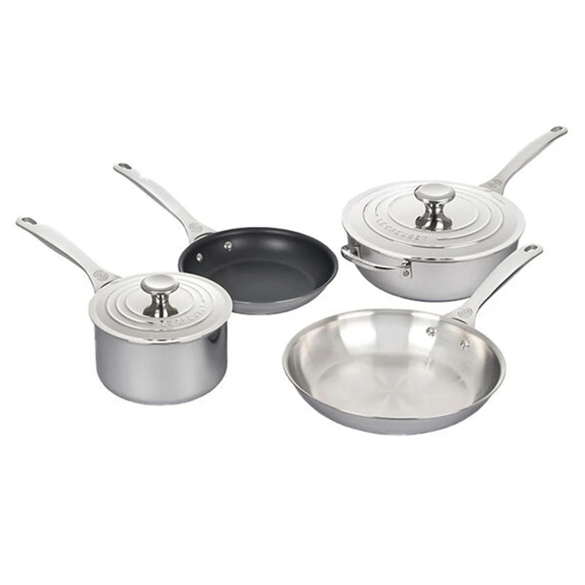 Le Creuset 6-Piece Cookware Set | Tri-Ply Stainless Steel 1 Le Creuset 6-Piece Cookware Set | Tri-Ply Stainless Steel