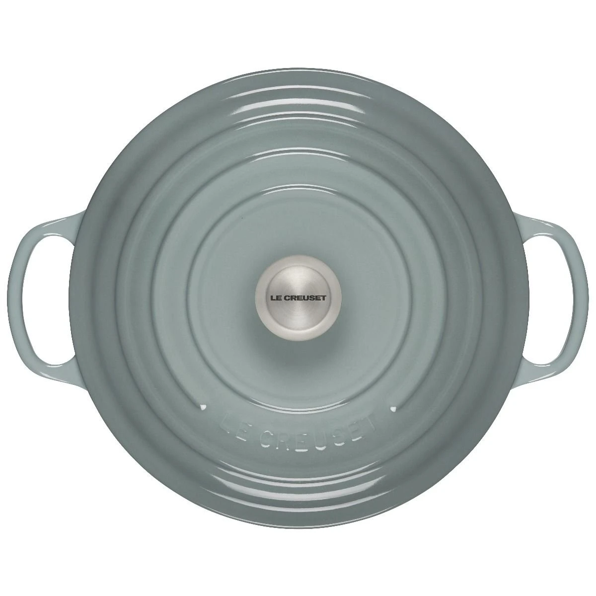 Le Creuset 9 Qt. Round Signature Dutch Oven With Stainless Steel Knob | Sea Salt 3 Le Creuset 9 Qt. Round Signature Dutch Oven With Stainless Steel Knob | Sea Salt - Image 3