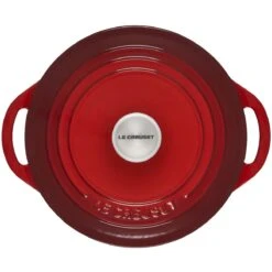 Le Creuset 2.75 Qt. Shallow Round Dutch Oven | Cerise -Kitchen Tools Shop rs18080 2.75qtshallowrdcerise 3