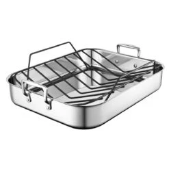 Le Creuset Large Stainless Steel Roasting Pan With Nonstick Rack