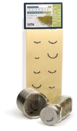 RSVP Round Spice Label Set