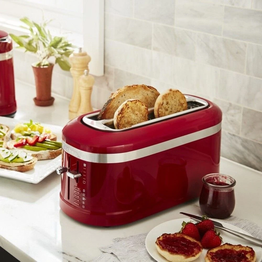 KitchenAid 4-Slice Long Slot Toaster With High-Lift Lever | Empire Red 2 KitchenAid 4-Slice Long Slot Toaster With High-Lift Lever | Empire Red - Image 2