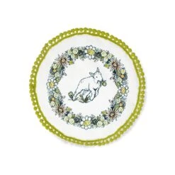 Everything Kitchens Barnyard Baby Animals 9" Round Pot Holder | "Leaping Sheep" - Lamb