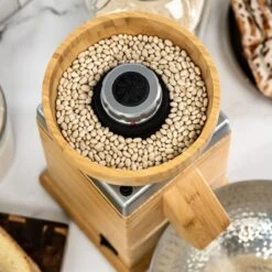 NutriMill Harvest Grain Mill | Silver + Cutting Board & Canister Bundle -Kitchen Tools Shop silver1 1