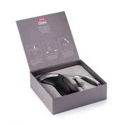 OXO SteeL Vertical Lever Corkscrew -Kitchen Tools Shop stl 11147600 box open