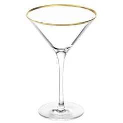 Stolzle 8.5oz Event Martini Glasses With Gold Rim | Set Of 6
