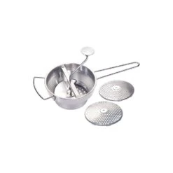 Winco Stainless Steel 8" Food Mill With 3 Graters