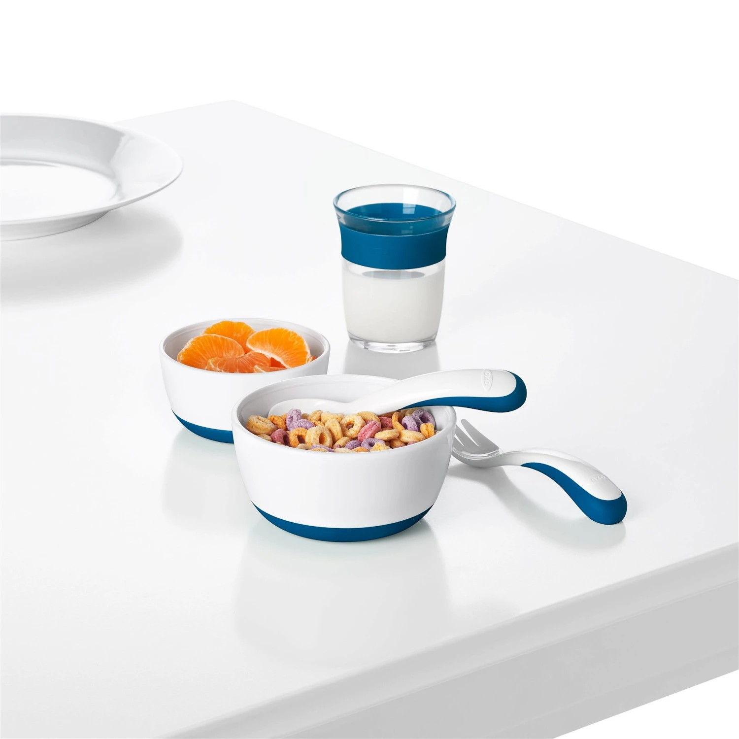OXO Tot Feeding Spoon Set With Soft Silicone | Teal 8 OXO Tot Feeding Spoon Set With Soft Silicone | Teal - Image 8